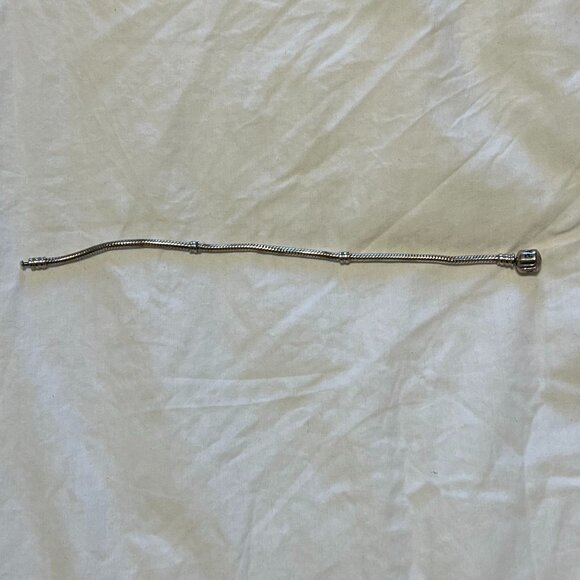 Pandora Moments Barrel Clasp Snake Chain Bracelet in Sterling Silver - Picture 3 of 4